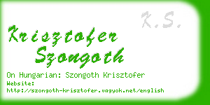 krisztofer szongoth business card